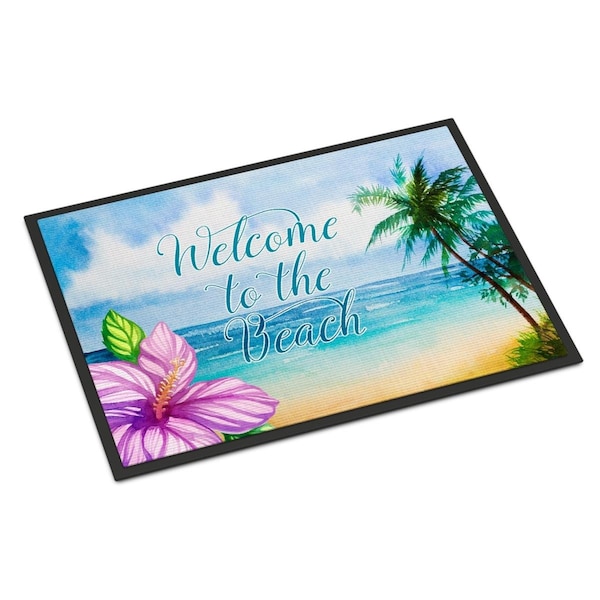 Carolines Treasures Beach Scene Welcome Indoor or Outdoor Mat - 18 x 27 in. CA69468 - main